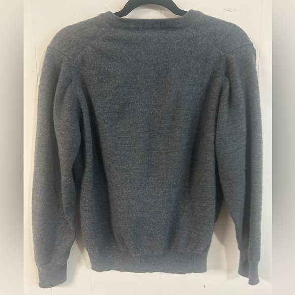 Casablanca Premium Sweater Men’s Size 44 Pure Wool Extra fine Grey V-Neck - Picture 5 of 8